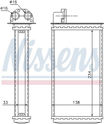 Nissens 72981 Теплообмінник, система опалення салону