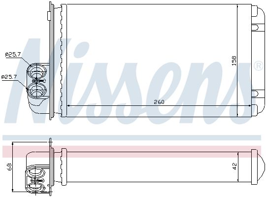 Nissens 73255 Радіатор пічки First Fit