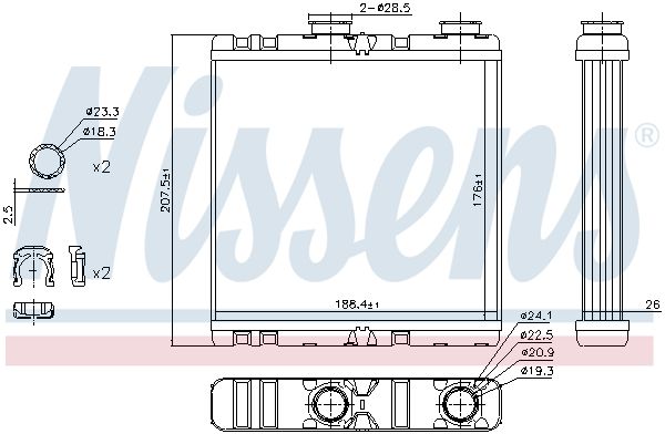 Nissens 73342 Радіатор пічки First Fit