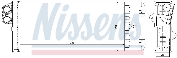 Nissens 73375 Теплообмінник, система опалення салону