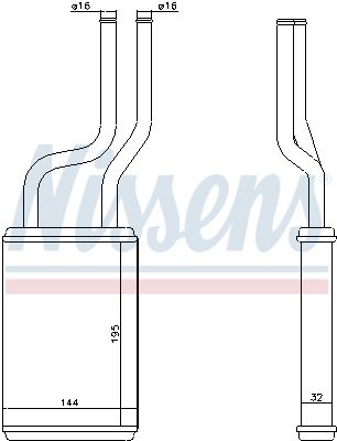 Nissens 73457 Теплообмінник, система опалення салону
