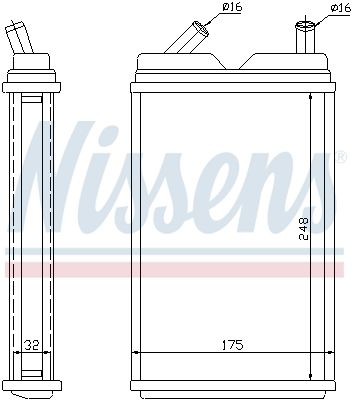 Nissens 73624 Теплообмінник, система опалення салону