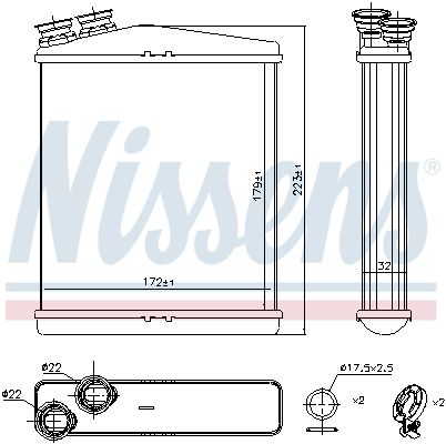 Nissens 73645 Радіатор пічки First Fit