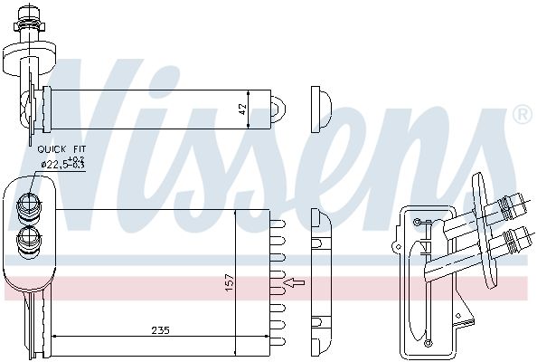 Nissens 73921 Теплообмінник, система опалення салону