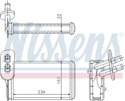Nissens 73962 Теплообмінник, система опалення салону