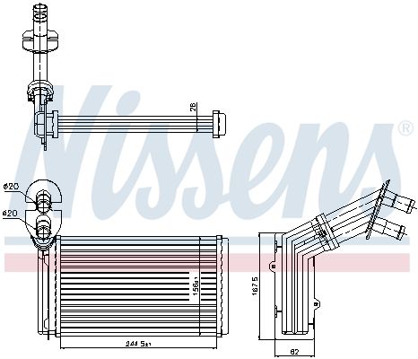Nissens 73973 Теплообмінник, система опалення салону