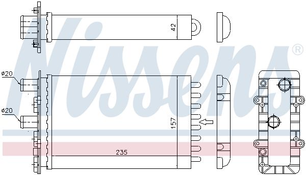 Nissens 73974 Радіатор пічки