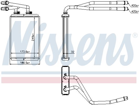 Nissens 73990 Теплообмінник, система опалення салону