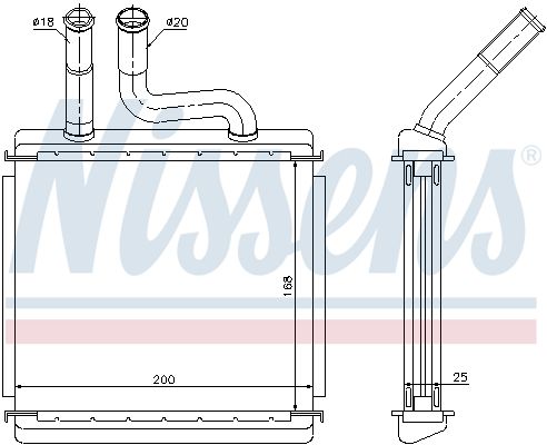 Nissens 76507 Теплообмінник, система опалення салону