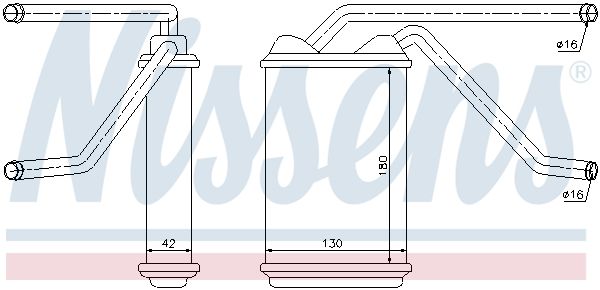 Nissens 76511 Теплообмінник, система опалення салону