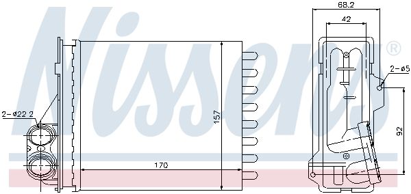 Nissens 76512 Теплообмінник, система опалення салону