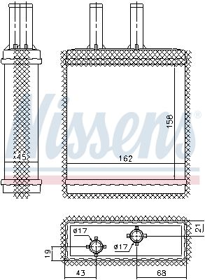 Nissens 77505 Теплообмінник, система опалення салону