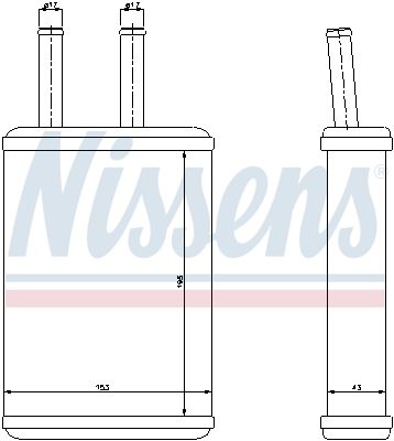Nissens 77523 Теплообмінник, система опалення салону