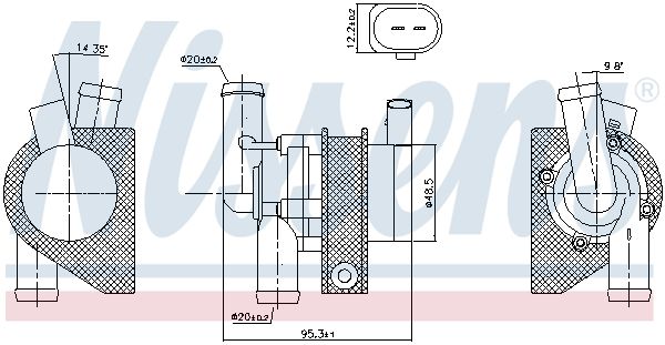 Nissens 831060 Помпа водяна First Fit
