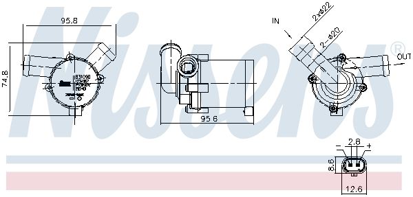 Nissens 831090 Помпа водяна