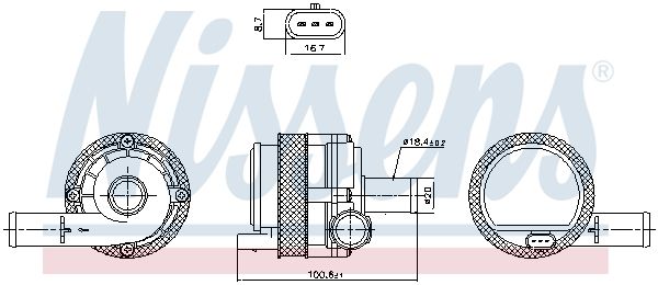 Nissens 831377 Насос охолоджувальної рідини, охолодження двигуна