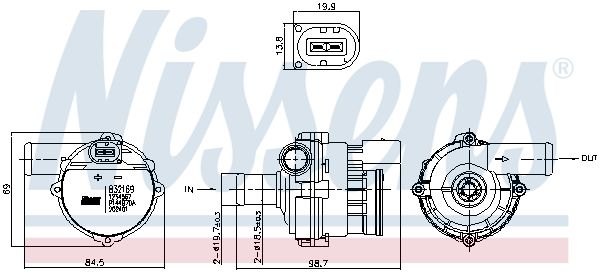 Nissens 832169 Помпа водяна