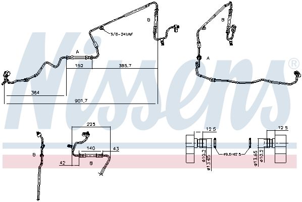Nissens 840224 Трубопровід високого тиску, система кондиціонування повітря