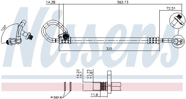 Nissens 841732 Трубопровід високого тиску, система кондиціонування повітря