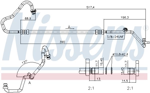 Nissens 844072 Трубопровід високого тиску, система кондиціонування повітря
