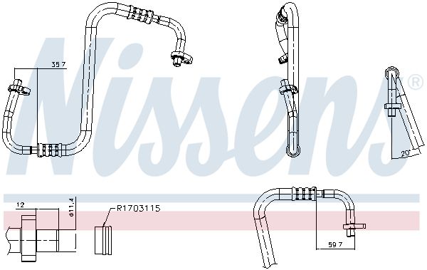 Nissens 846030 Трубопровід високого тиску, система кондиціонування повітря