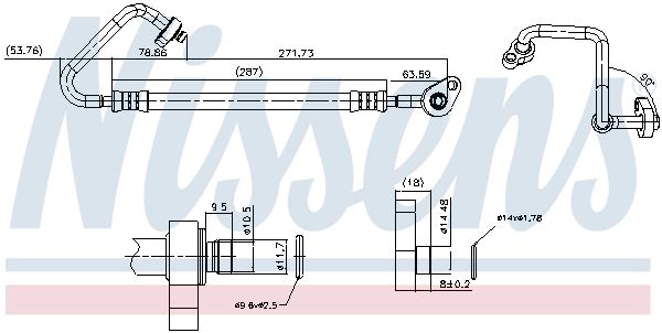 Nissens 846265 Трубопровід високого тиску, система кондиціонування повітря