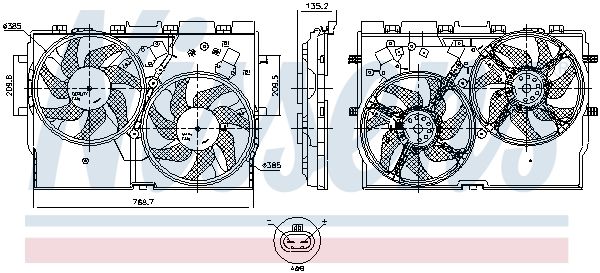 Nissens 850004 Вентилятор охолодження двигуна
