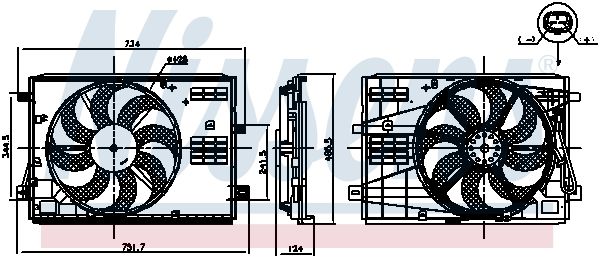 Nissens 850007 Вентилятор охолодження двигуна