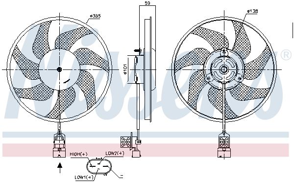 Nissens 850048 Вентилятор охолодження двигуна