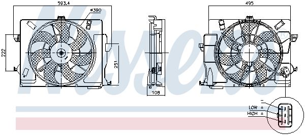 Nissens 850049 Вентилятор охолодження двигуна