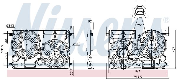 Nissens 850096 Вентилятор, система охолодження двигуна