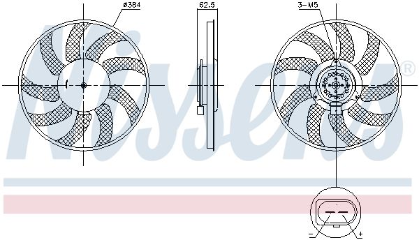 Nissens 850099 Вентилятор охолодження двигуна
