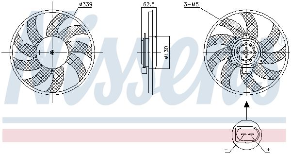 Nissens 850105 Вентилятор охолодження двигуна