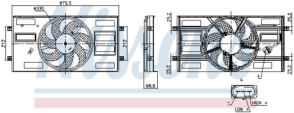 Nissens 850148 Вентилятор охолодження двигуна
