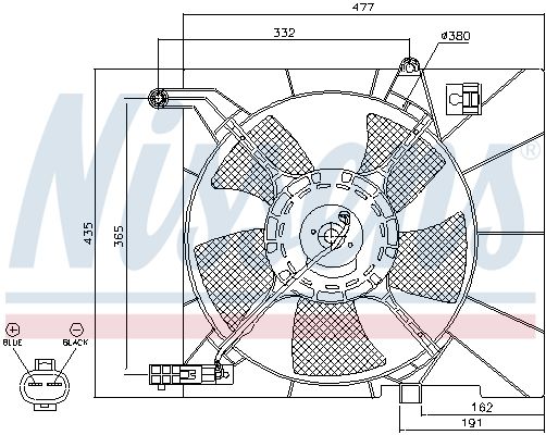Nissens 85063 Вентилятор охолодження двигуна