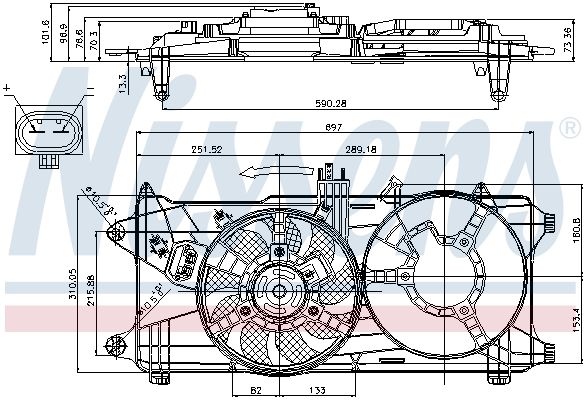 Nissens 85131 Вентилятор, система охолодження двигуна