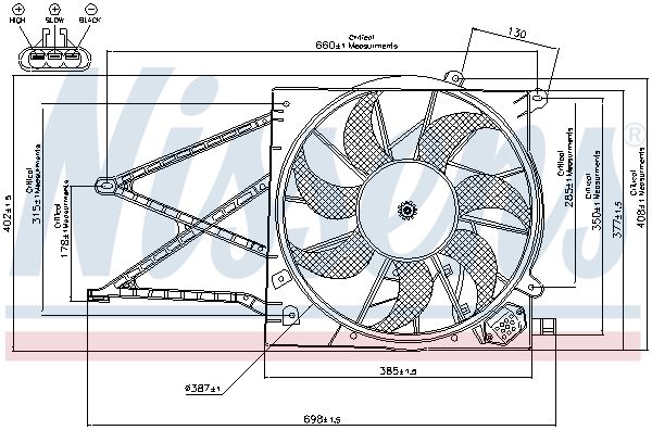 Nissens 85176 Вентилятор, система охолодження двигуна