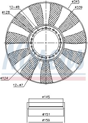 Nissens 85664 Вентилятор, система охолодження двигуна