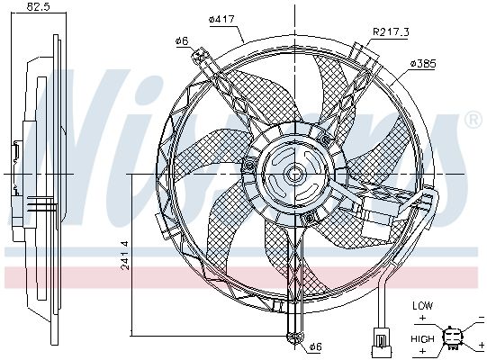 Nissens 85945 Вентилятор охолодження двигуна