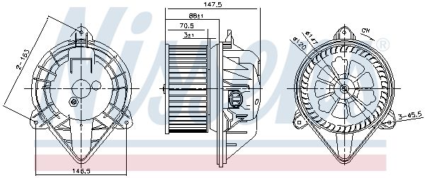 Nissens 87024 Компресор салону