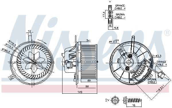 Nissens 87032 Вентилятор салону