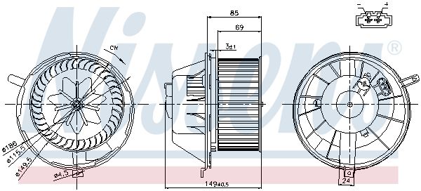 Nissens 87034 Вентилятор салону