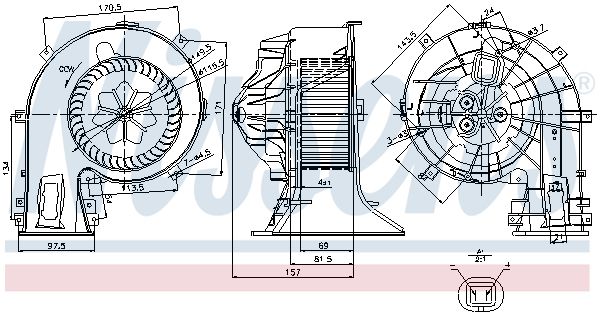 Nissens 87049 Вентилятор салону