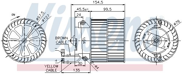 Nissens 87057 Вентилятор салону