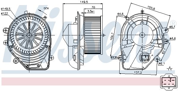 Nissens 87060 Вентилятор салону