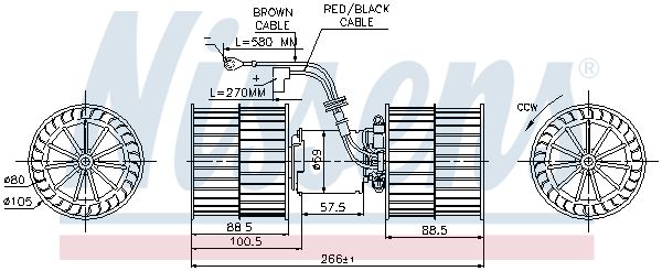 Nissens 87071 Вентилятор салону