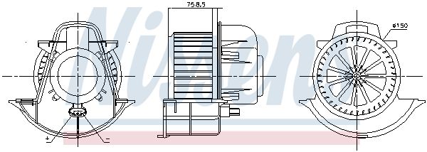 Nissens 87076 Вентилятор салону