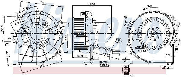 Nissens 87080 Вентилятор салону