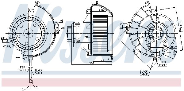 Nissens 87081 Вентилятор салону