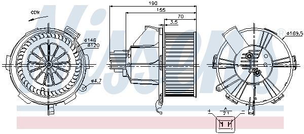Nissens 87085 Вентилятор салону